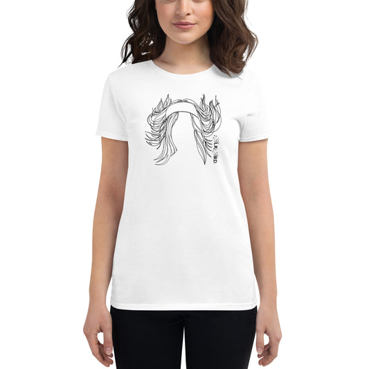 Fitted Tee - Girl In Flames - White